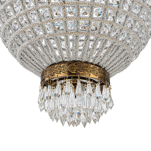 Thehouselights - 4 - Light Basket Crystal Chandelier - Chandelier - 4 - Light - 