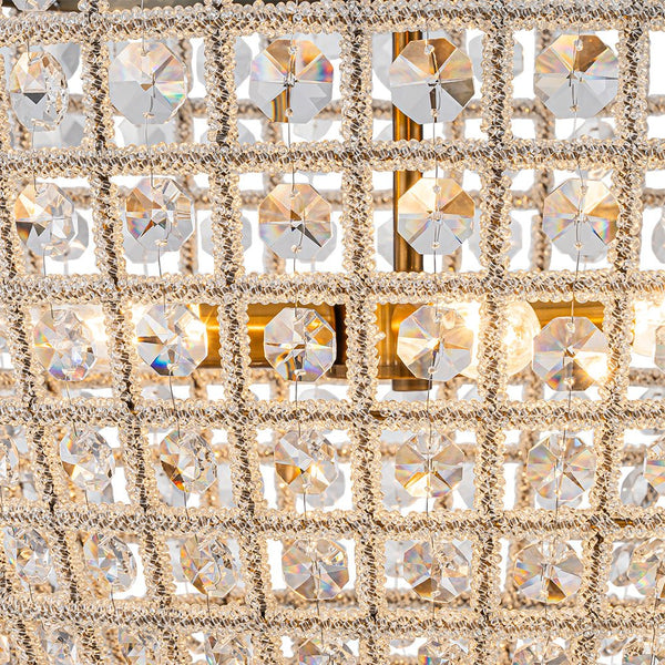 Thehouselights - 4 - Light Basket Crystal Chandelier - Chandelier - 4 - Light - 