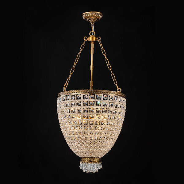 Thehouselights - 4 - Light Basket Crystal Chandelier - Chandelier - 4 - Light - 