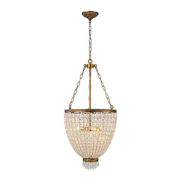Thehouselights - 4 - Light Basket Crystal Chandelier - Chandelier - 4 - Light - 