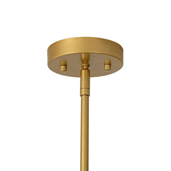 Thehouselights - 4 - Light Cone Fabric Shade Chandelier - Chandelier - Brass - 