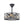 Thehouselights-4-Light Crystal Cage Semi Flush Mount Ceiling Fan-Ceiling Light-Black-