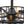 Thehouselights-4-Light Crystal Cage Semi Flush Mount Ceiling Fan-Ceiling Light-Black-