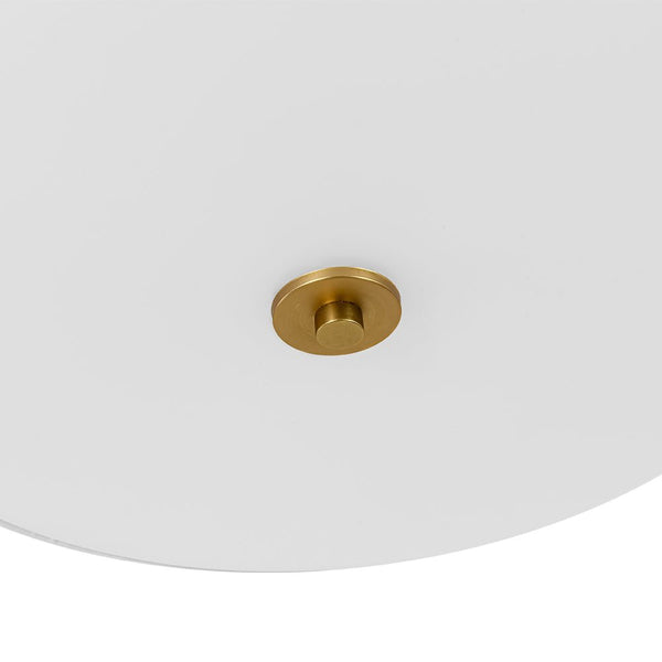 Thehouselights - 4 - Light Linen Drum Flush Mount Ceiling - Ceiling Light - Brass - 