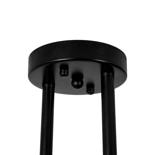 Thehouselights - 4 - Light Minimalist Sputnik Semi Flush Light - Chandelier - Black+Brass - 