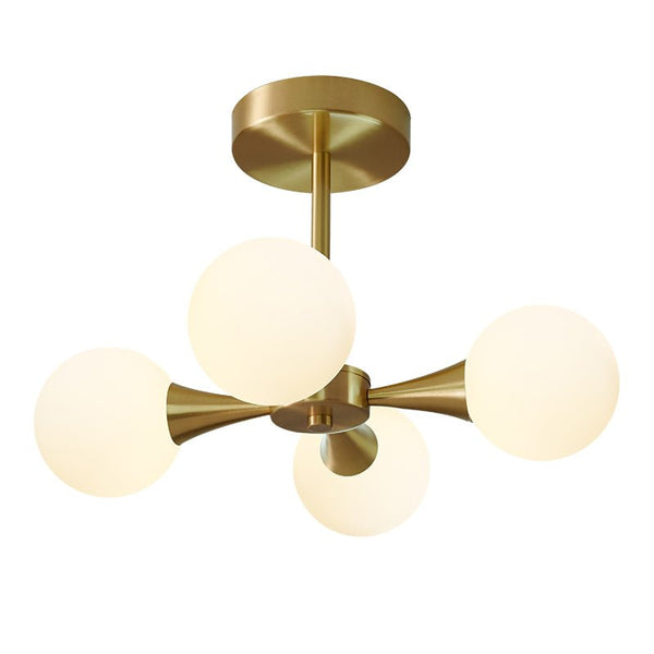 Thehouselights - 4 - light Opal Globe Chandelier Ceiling Light - Chandelier - 
