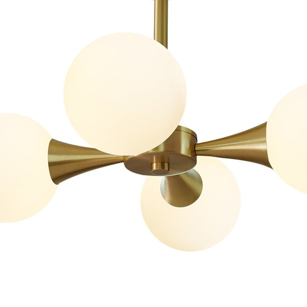 Thehouselights - 4 - light Opal Globe Chandelier Ceiling Light - Chandelier - 