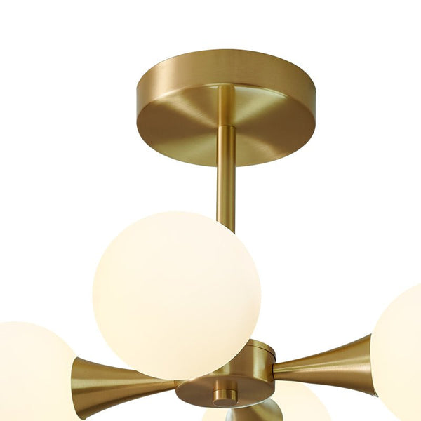 Thehouselights - 4 - light Opal Globe Chandelier Ceiling Light - Chandelier - 