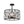 Thehouselights-5-Light Crystal Cage Semi Flush Mount Ceiling Light-Ceiling Light-Black-