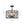 Thehouselights-5-Light Crystal Cage Semi Flush Mount Ceiling Light-Ceiling Light-Black-