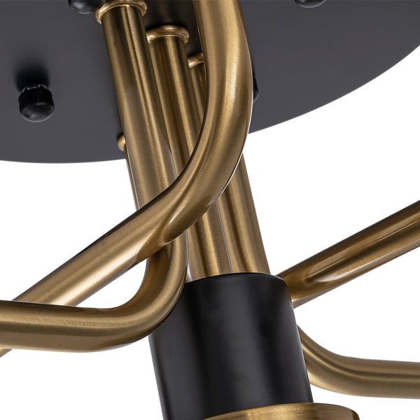 Thehouselights - 5 - Light Glass Bubble Semi Flush Mount - Chandelier - Clear Glass - 