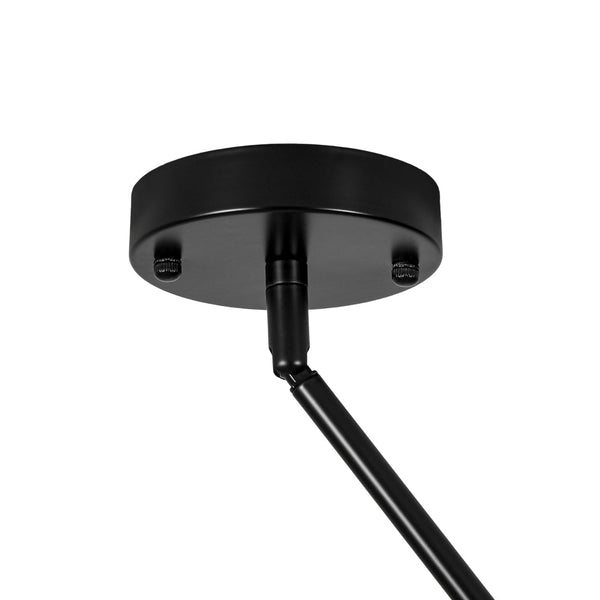 Thehouselights - 6 - Light Designer Minimalist Sputnik Chandelier - Chandelier - Black+Brass - 