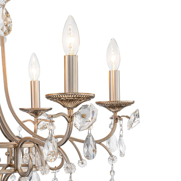 Thehouselights - 6 - Light European Brass Crystal Chandelier - Chandelier - 6 - Light - 