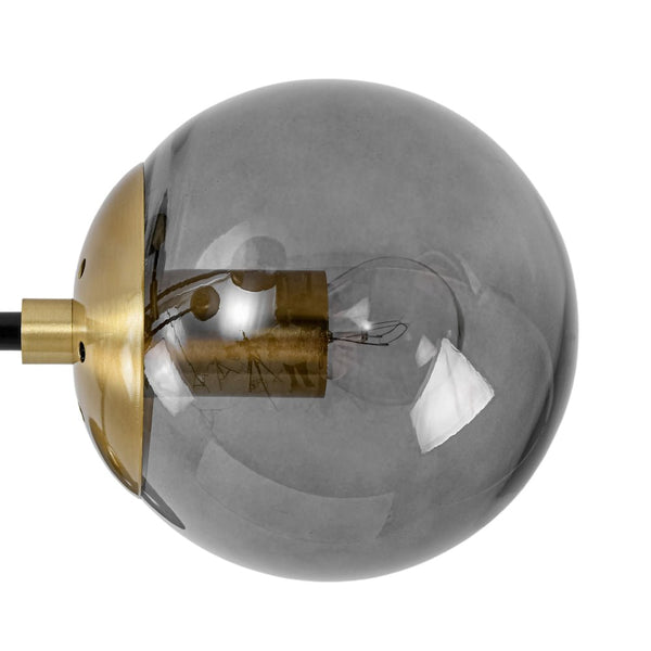 Thehouselights - 6 - Light Glass Bubble Sputnik Semi Flush Chandelier - Chandelier - Smoky Gray Glass - 