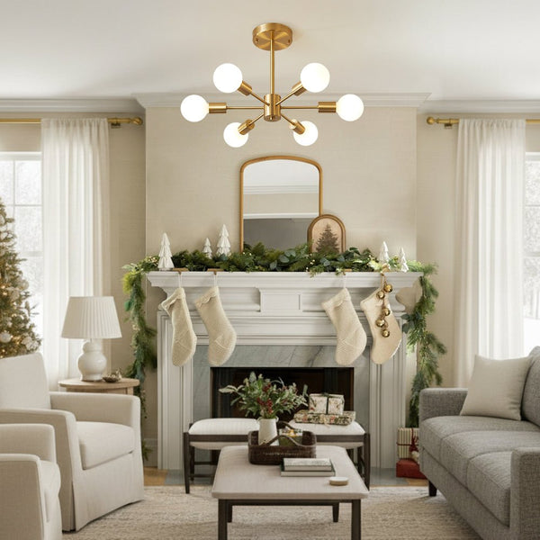 Thehouselights - 6 - Light Large Sputnik Chandelier - Chandelier - 