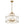 Thehouselights - 6 - Light Modern Glass Brass Drum Chandelier - Chandelier - Brass - 