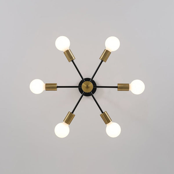 Thehouselights - 6 - Light Sputnik Chandelier - Chandelier - Black - 