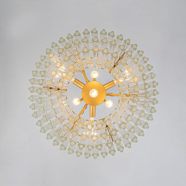 Thehouselights-7-Light Glam Glass Tube Tiered Chandelier-Chandelier-Brass-