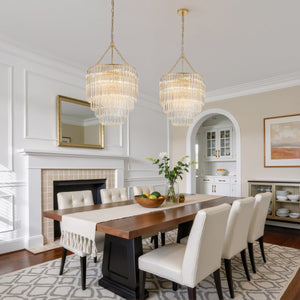 Thehouselights-7-Light Glam Glass Tube Tiered Chandelier-Chandelier-Brass-