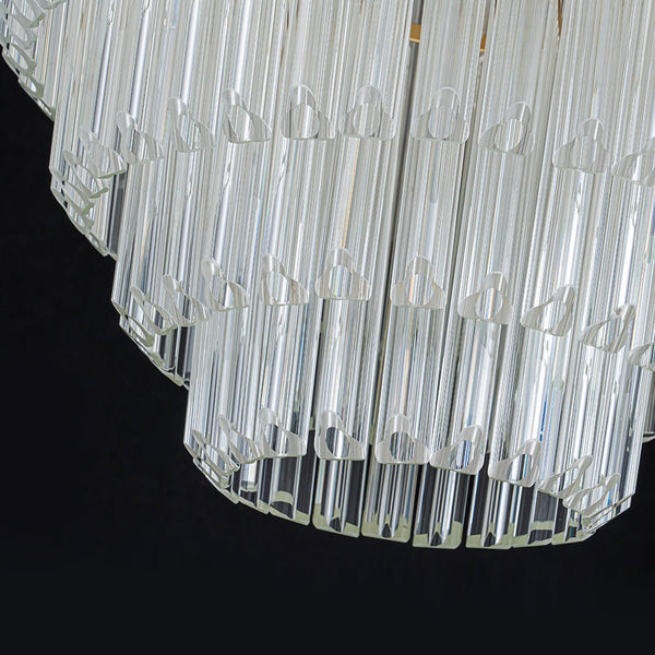 Thehouselights-7-Light Glam Glass Tube Tiered Chandelier-Chandelier-Brass-