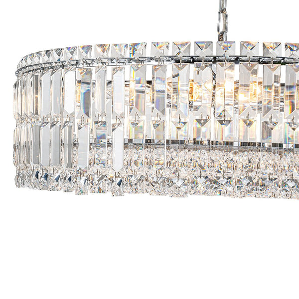 Thehouselights - 8 - Light Glass Crystal Chandelier Island Chandelier - Chandelier - Black - 