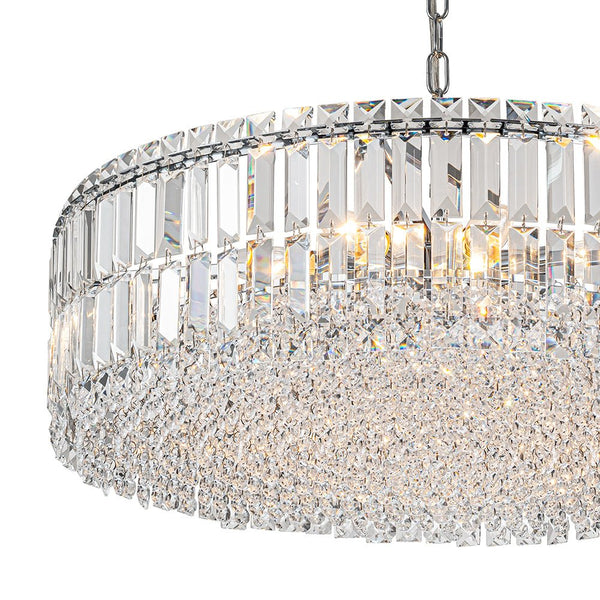 Thehouselights - 8 - Light Glass Crystal Chandelier Island Chandelier - Chandelier - Black - 