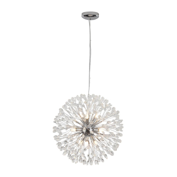 Thehouselights - 9 - Light Crystal Dandelion Chandelier - Chandelier - Chrome - 