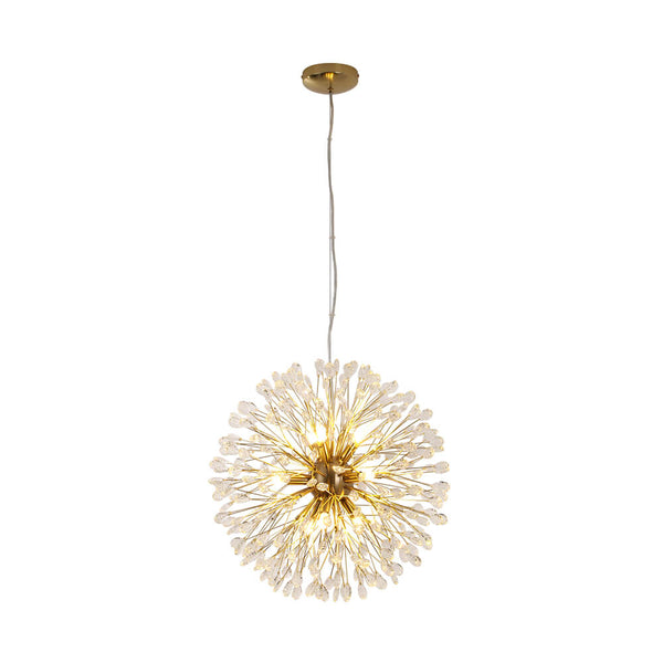 Thehouselights - 9 - Light Crystal Dandelion Chandelier - Chandelier - Chrome - 