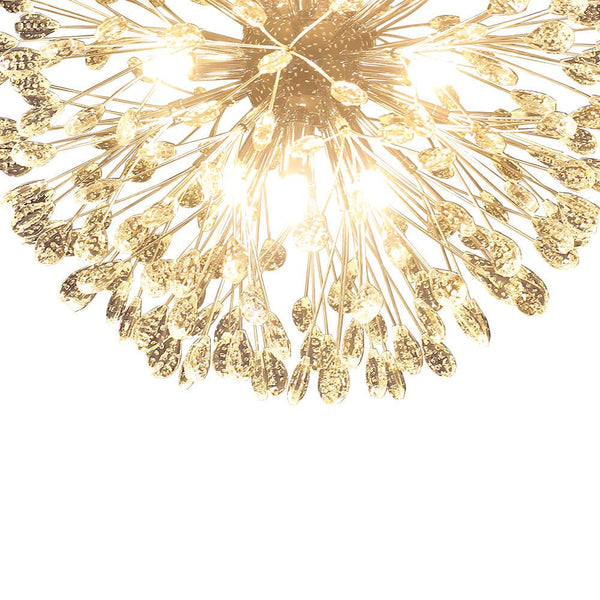 Thehouselights - 9 - Light Crystal Dandelion Chandelier - Chandelier - Chrome - 