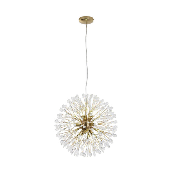 Thehouselights - 9 - Light Crystal Dandelion Chandelier - Chandelier - Chrome - 