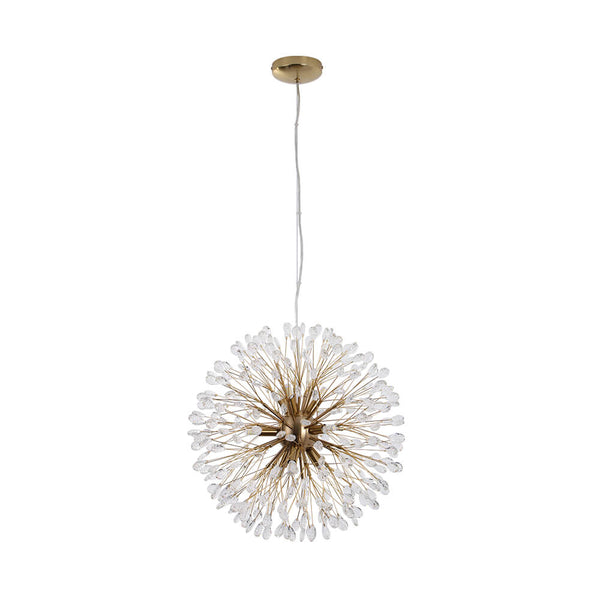 Thehouselights - 9 - Light Crystal Dandelion Chandelier - Chandelier - Chrome - 