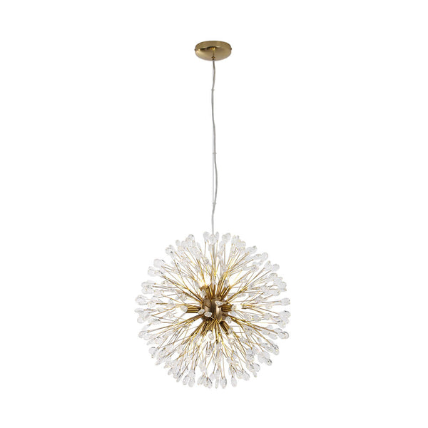 Thehouselights - 9 - Light Crystal Dandelion Chandelier - Chandelier - Chrome - 