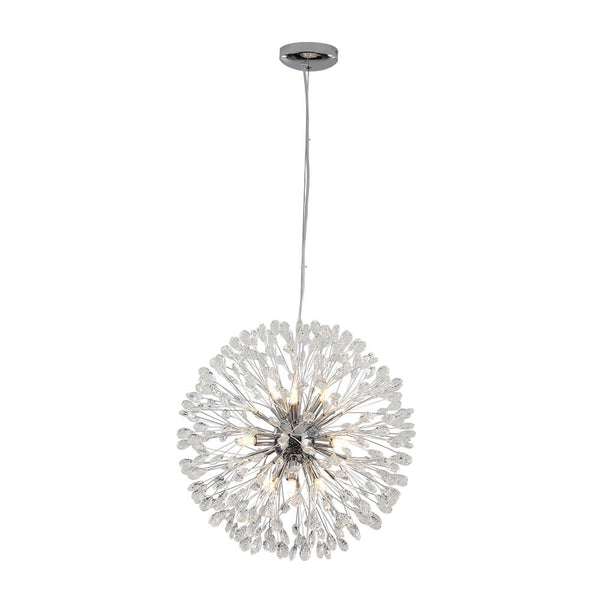 Thehouselights - 9 - Light Crystal Dandelion Chandelier - Chandelier - Chrome - 