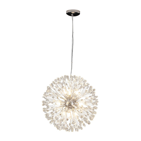 Thehouselights - 9 - Light Crystal Dandelion Chandelier - Chandelier - Chrome - 