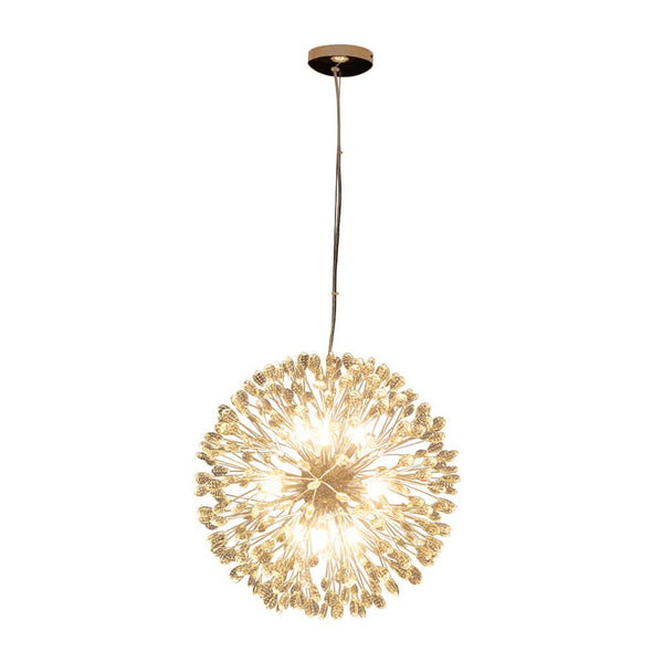 Thehouselights - 9 - Light Crystal Dandelion Chandelier - Chandelier - Chrome - 