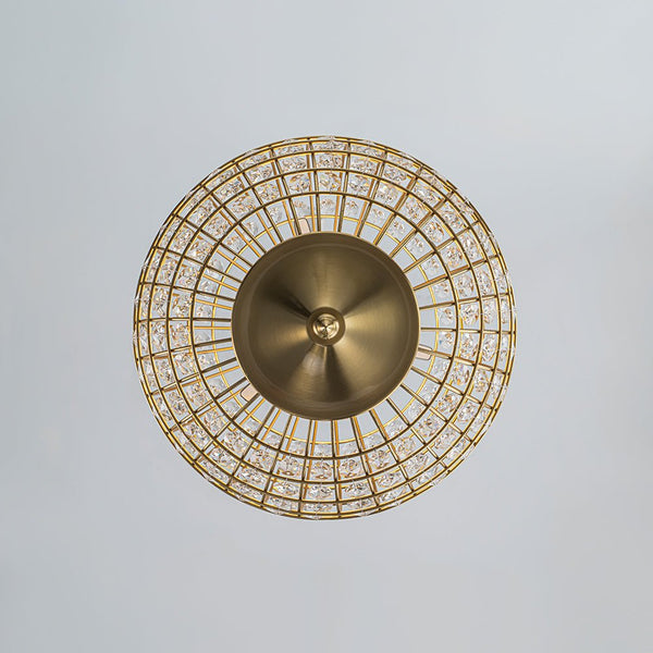 Thehouselights - Antique Brass Crystal Orb Chandelier - Chandelier - 1 - Light - 