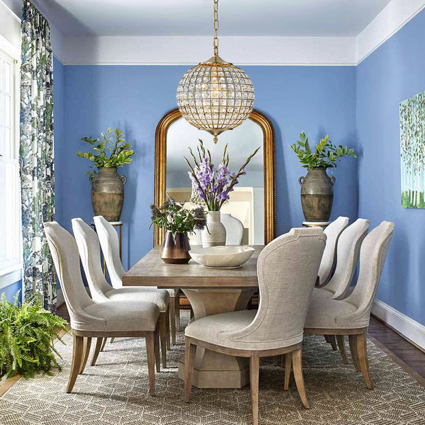 Thehouselights - Antique Brass Crystal Orb Chandelier - Chandelier - 1 - Light - 