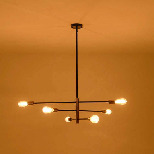 Thehouselights - Black Brass Sputnik Chandelier - Chandelier - Black+Brass - 