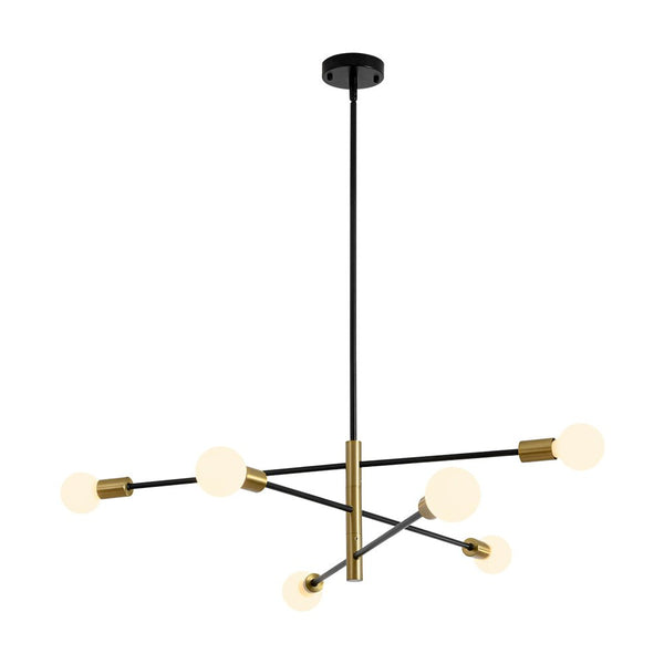 Thehouselights - Black Brass Sputnik Chandelier - Chandelier - Black+Brass - 