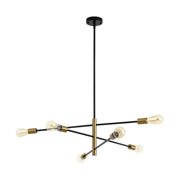 Thehouselights - Black Brass Sputnik Chandelier - Chandelier - Black+Brass - 