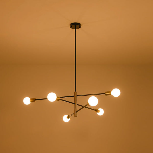 Thehouselights - Black Brass Sputnik Chandelier - Chandelier - Black+Brass - 