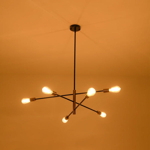Thehouselights - Black Brass Sputnik Chandelier - Chandelier - Black+Brass - 
