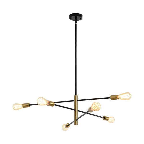 Thehouselights - Black Brass Sputnik Chandelier - Chandelier - Black+Brass - 
