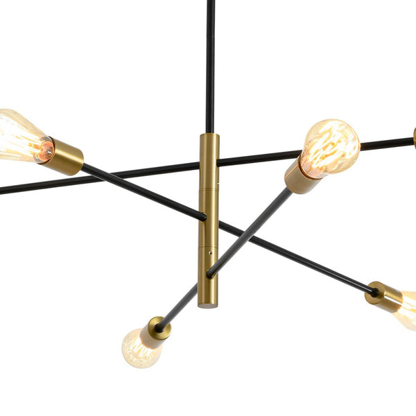 Thehouselights - Black Brass Sputnik Chandelier - Chandelier - Black+Brass - 