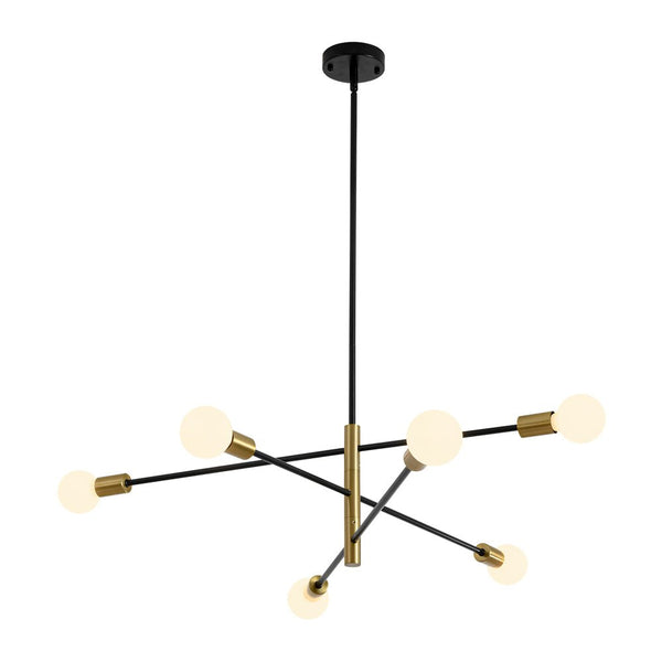 Thehouselights - Black Brass Sputnik Chandelier - Chandelier - Black+Brass - 