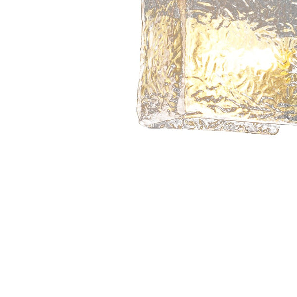 Thehouselights - Brass Ripple Glass Wall Light - Wall Lights - Brass - 