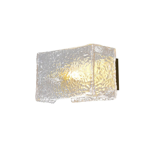 Thehouselights - Brass Ripple Glass Wall Light - Wall Lights - Brass - 