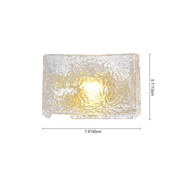 Thehouselights - Brass Ripple Glass Wall Light - Wall Lights - Brass - 