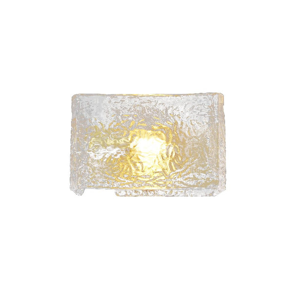 Thehouselights - Brass Ripple Glass Wall Light - Wall Lights - Brass - 