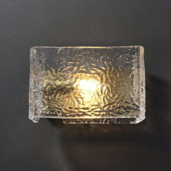 Thehouselights - Brass Ripple Glass Wall Light - Wall Lights - Brass - 